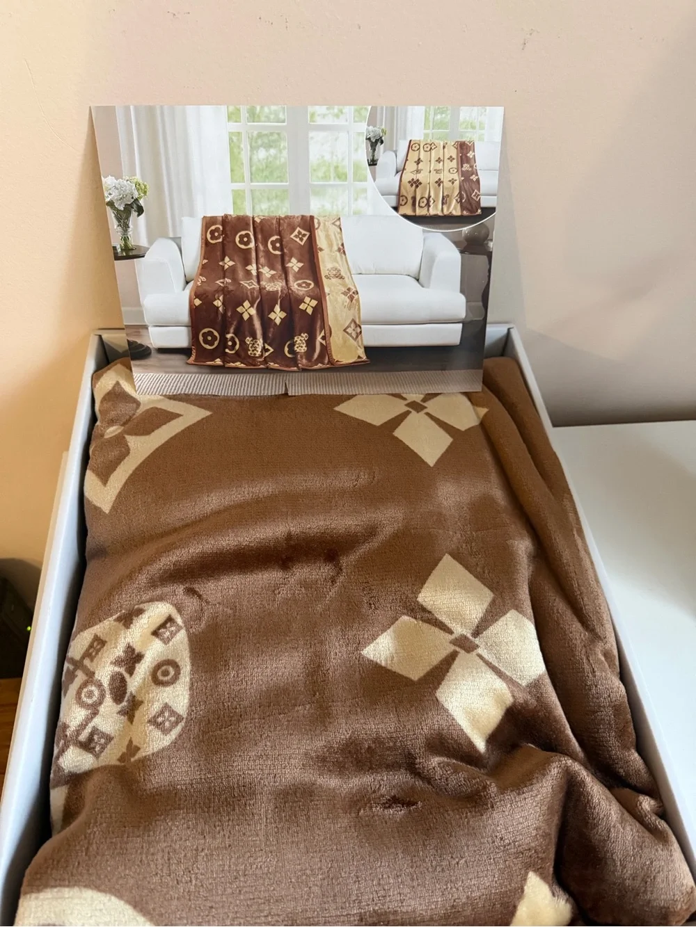 Brown Bamboo Blanket - Soft Home Throw